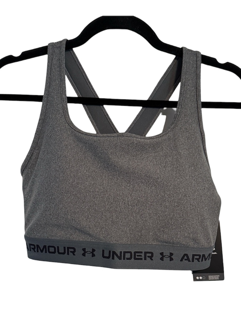 Under Armour Grey Medium Support Compression Sports Bra NWT